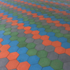 Rubber hexagon tiles 