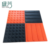 Conjoined blind rubber flooring tiles