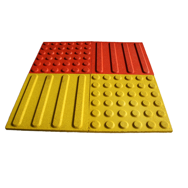 Blind rubber floor tile