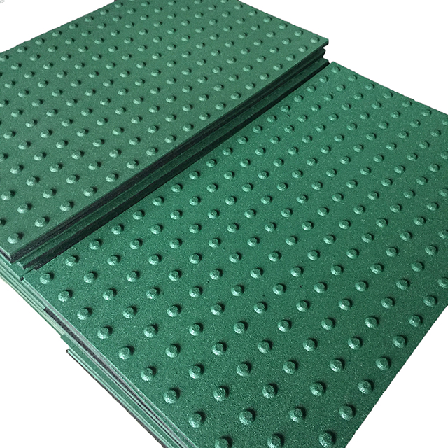 Blind rubber floor tile