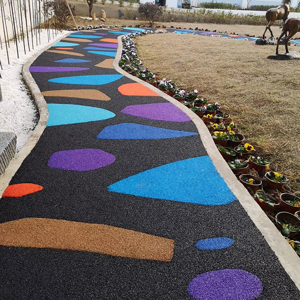 Song's colored EPDM rubber floor particles