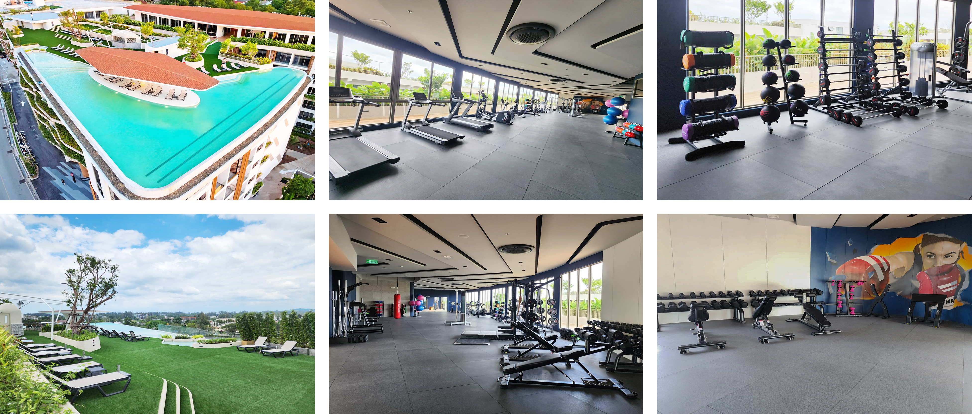 2024.1.8 HOMA Cherngtalay-1000㎡休闲人造草+320㎡印度直角边复合地垫-1