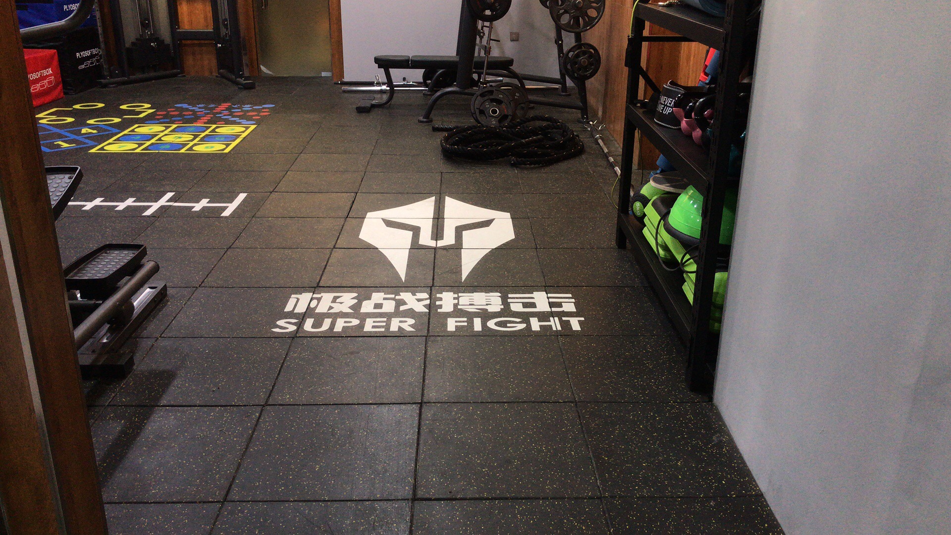 Jizhanboji UV printing rubber flooring mat for gym