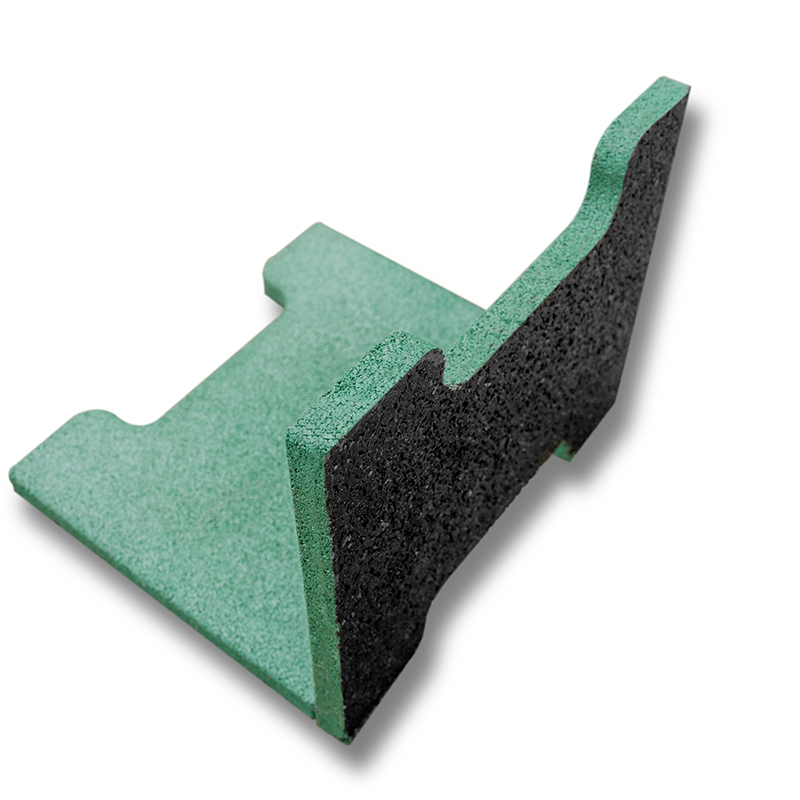Dye SBR Bone-shape rubber tiles for walkway, garden