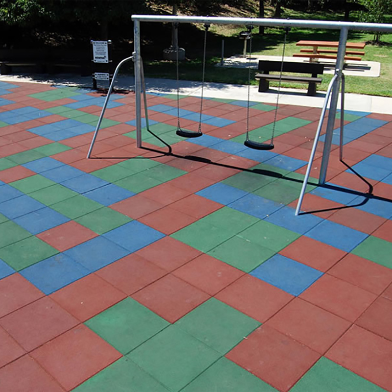 Outdoor Rubber Tile for Playground Flooring 