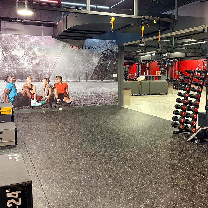 SNAP FITNESS-Composite Rubber Mat&Artificial Turf