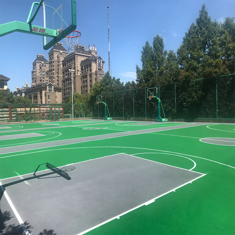 A School Basketball Court——EPDM Rubber Granules
